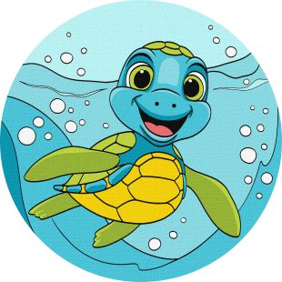 Malen nach Zahlen - Bezaubernde Schildkröte ©art_selena_ua
