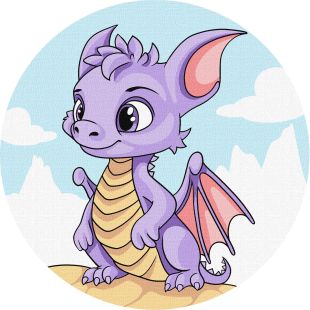 Malen nach Zahlen - Lila Drache ©art_selena_ua