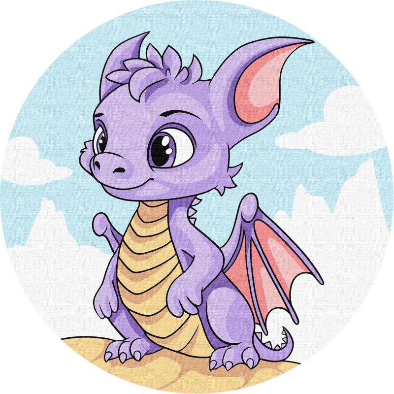 Painting by numbers - The purple dragon ©art_selena_ua