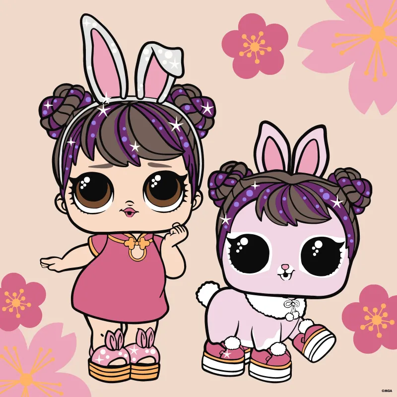 Malen nach Zahlen - L.O.L. Surprise! Spring Bling Doll & Pet