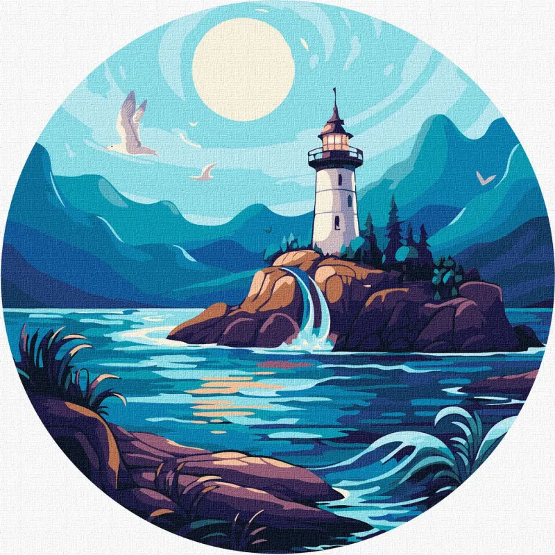Painting by numbers - A bright lighthouse ©art_selena_ua