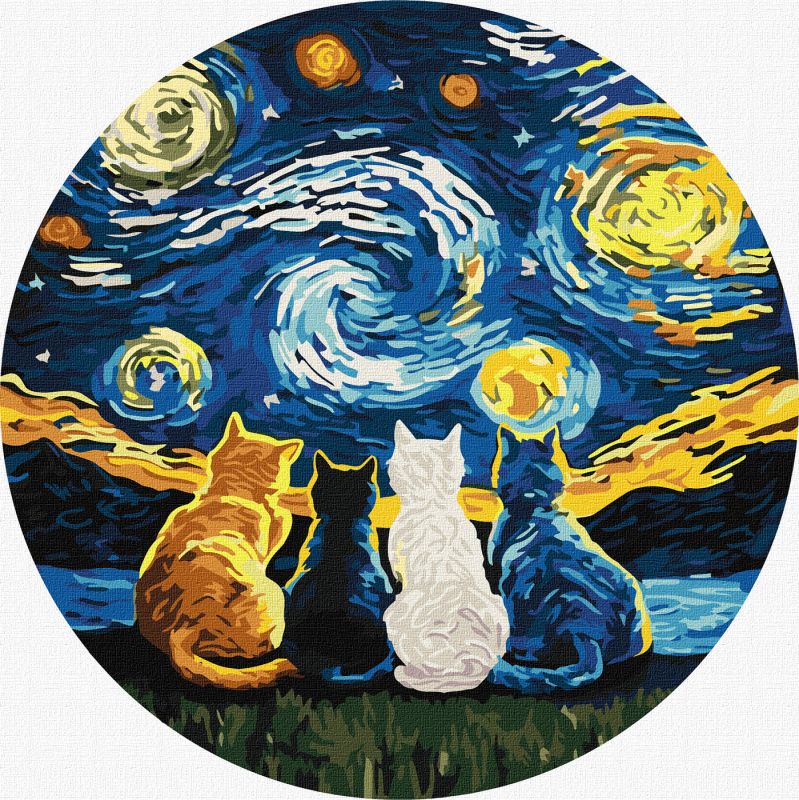 Painting by numbers - Four fluffies ©art_selena_ua