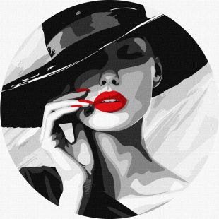 Malen nach Zahlen - Die Dame mit dem Hut ©art_selena_ua