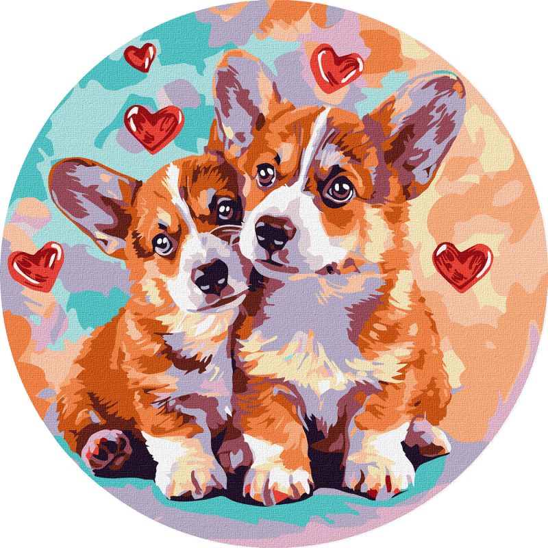 Malen nach Zahlen - Ein paar Corgis ©art_selena_ua