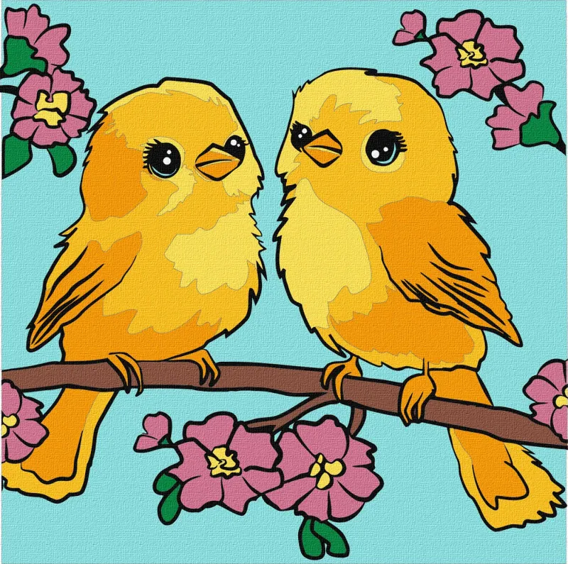 Painting by numbers - Rainbow birds ©art_selena_ua