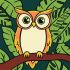 Painting by numbers - Tropical owl ©art_selena_ua