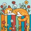Painting by numbers - Cat on the fence ©art_selena_ua