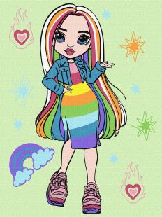 Malen nach Zahlen - Rainbow High Amaya Raine