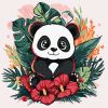 Painting by numbers - Panda in the tropics ©art_selena_ua