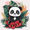 Malen nach Zahlen - Panda in den Tropen ©art_selena_ua