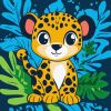 Painting by numbers - A cheerful leopard ©art_selena_ua