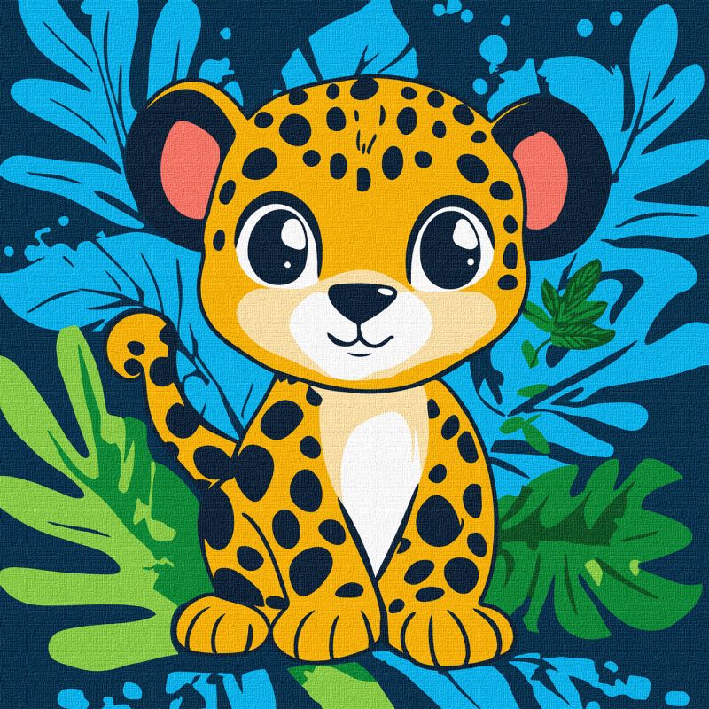 Painting by numbers - A cheerful leopard ©art_selena_ua