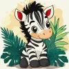 Malen nach Zahlen - Ein fröhliches Zebra ©art_selena_ua