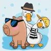 Malen nach Zahlen - Capybara und Freunde