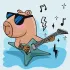 Painting by numbers - Capybara rock star
