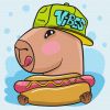 Malen nach Zahlen - Capybara und Hot Dog
