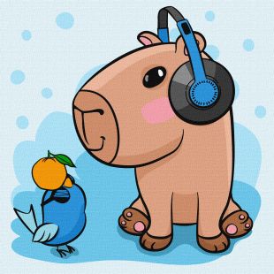 Malen nach Zahlen - Capybara