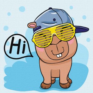 Malen nach Zahlen - Hallo, Capybara