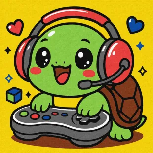 Malen nach Zahlen - Schildkröten-Gamer ©art_selena_ua