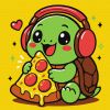 Malen nach Zahlen - Schildkröte und Pizza ©art_selena_ua