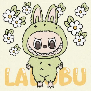 Malen nach Zahlen - Fröhlicher Labubu ©art_selena_ua