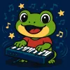 Malen nach Zahlen - Frosch mit Klavier ©art_selena_ua