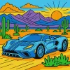 Painting by numbers - Car in the desert ©art_selena_ua