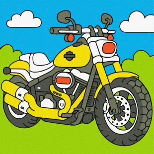 Malen nach Zahlen - Der Traum des kleinen Motorradfahrers ©art_selena_ua