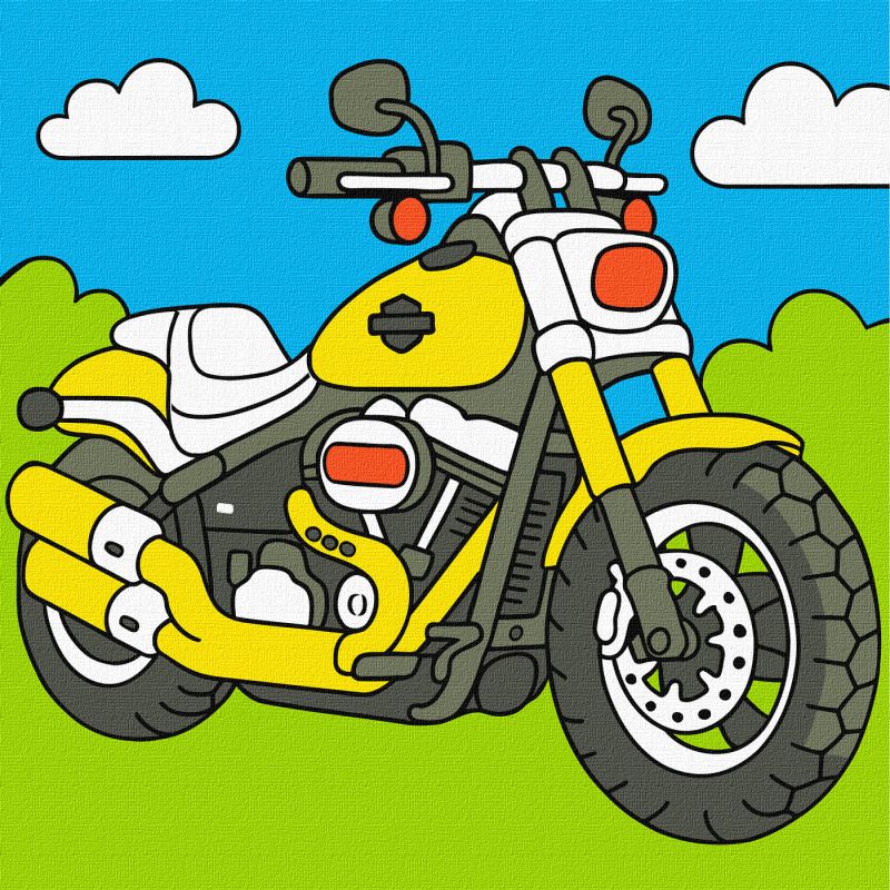 Malen nach Zahlen - Der Traum des kleinen Motorradfahrers ©art_selena_ua