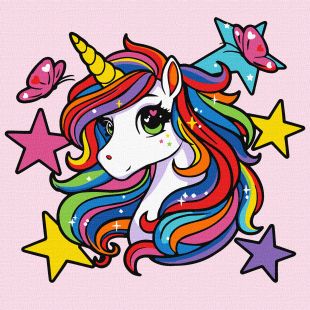Malen nach Zahlen - Strahlendes Einhorn ©art_selena_ua