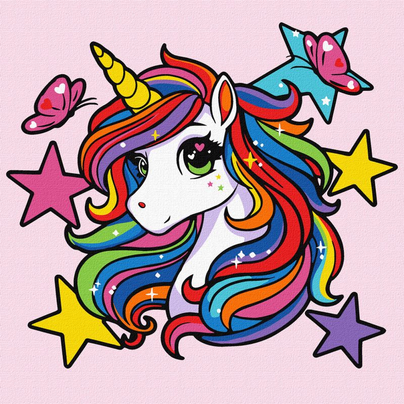 Malen nach Zahlen - Strahlendes Einhorn ©art_selena_ua