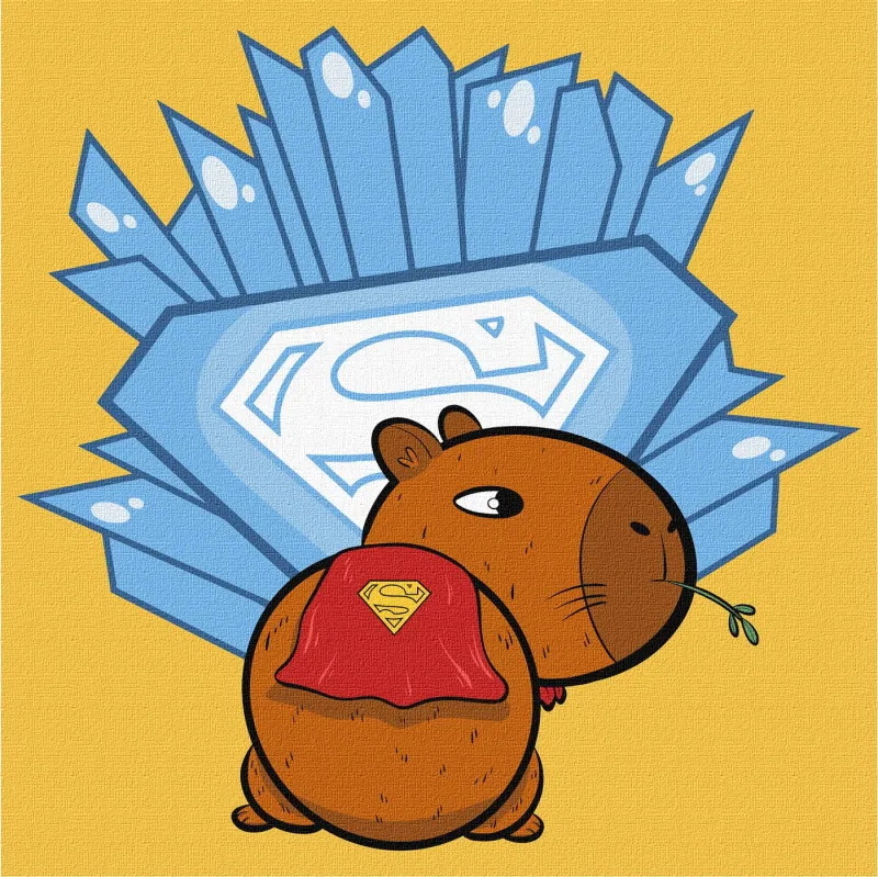 Malen nach Zahlen - Capybara - Superman ©Warner Bros.