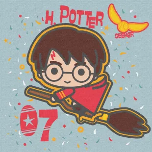 Malen nach Zahlen - Harry Potter: Auf einem Besen fliegen ©Warner Bros.