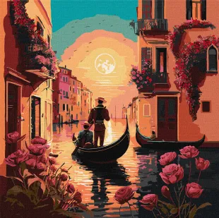 Malen nach Zahlen - Kanäle des Venedig ©art_selena_ua