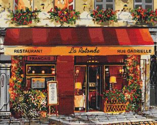 Malen nach Zahlen - Ein helles Restaurant