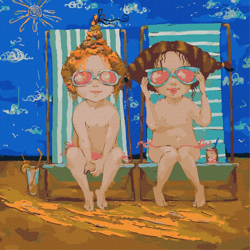 Painting by numbers - Pink glasses ©Katya Dudnik