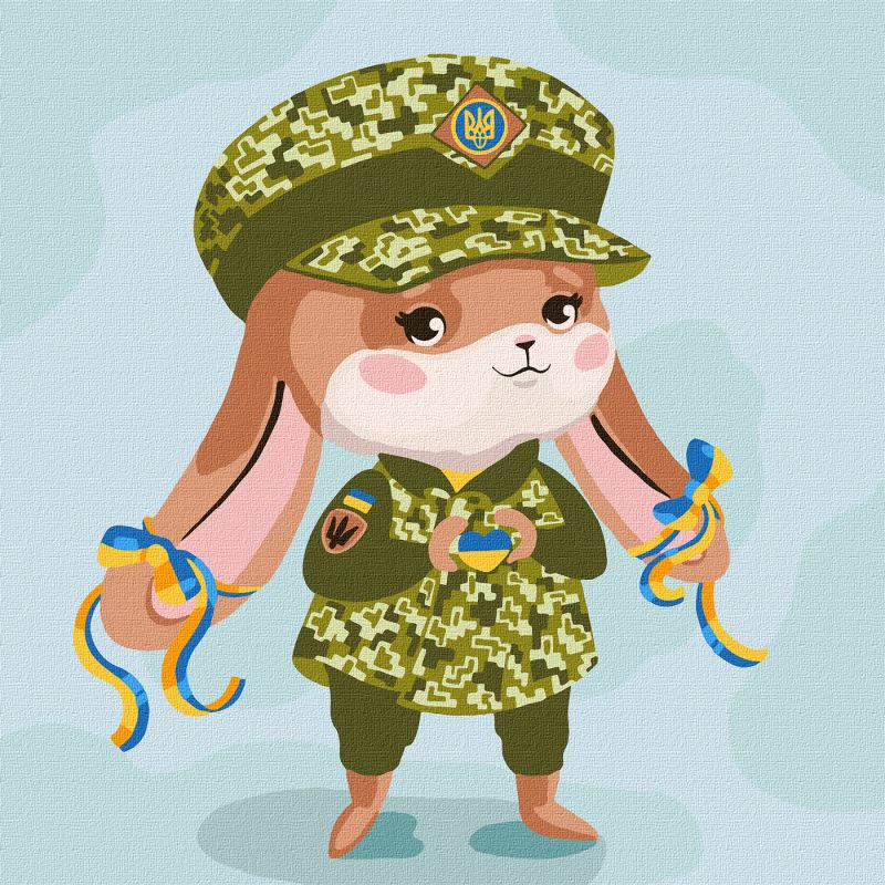 Malen nach Zahlen - Hasen-Verteidigerin ©Kateryna Valerieva