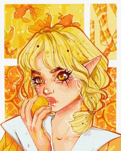 Malen nach Zahlen - Orangen Begeisterung ©nila_art_art