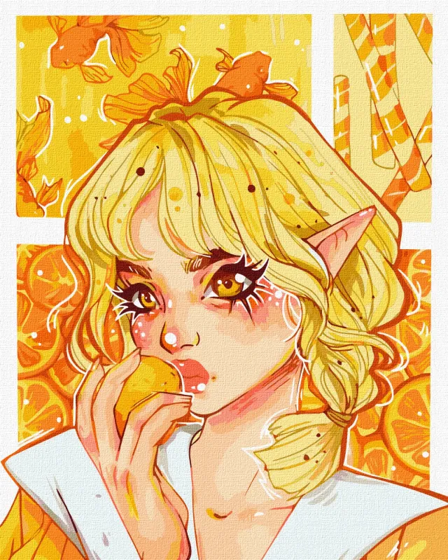Painting by numbers - Orange passion ©nila_art_art