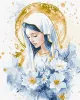 Painting by numbers - Heavenly Mary with extra metallic paints ©art_selena_ua