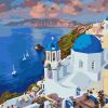Painting by numbers - Picturesque Santorini