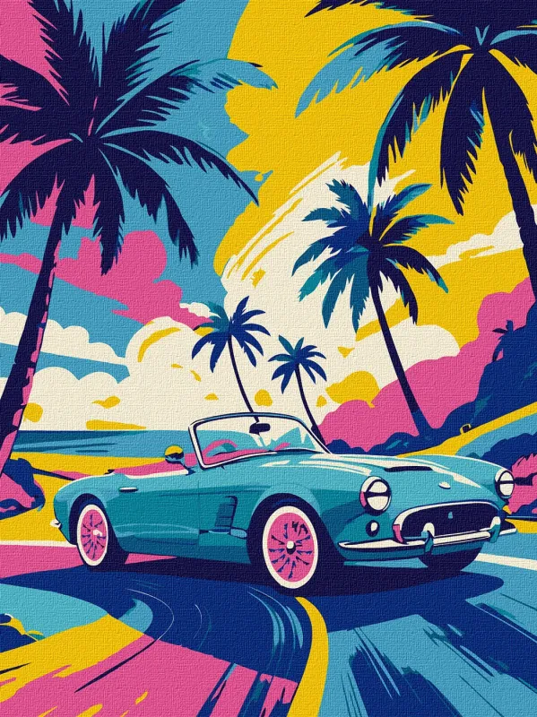 Painting by numbers - Neon drive ©art_selena_ua