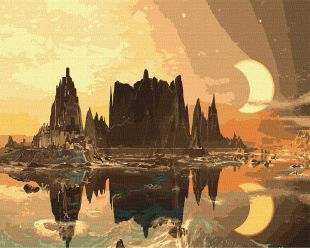 Malen nach Zahlen - Goldene Stadt