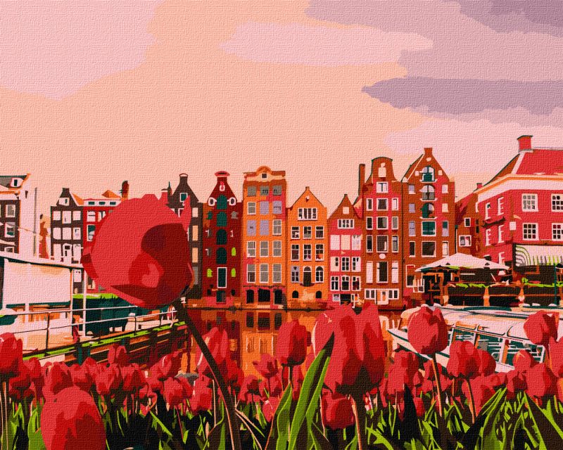Malen nach Zahlen - Amsterdam am Abend