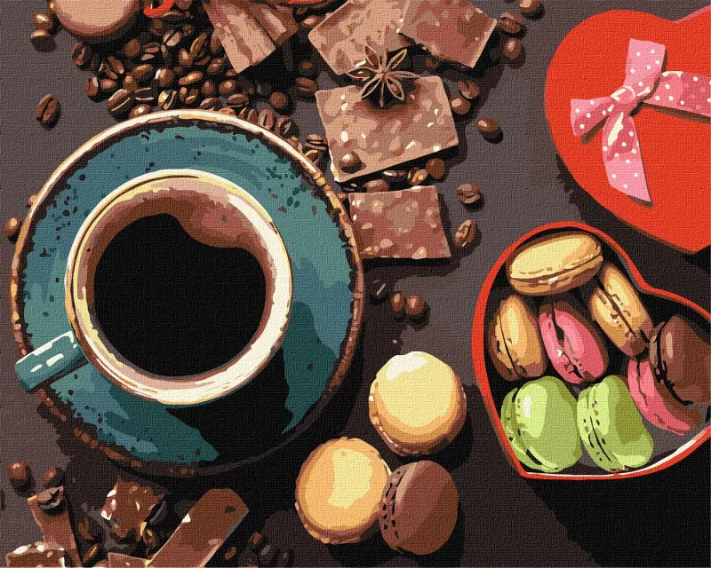 Painting by numbers - Sweets for coffee