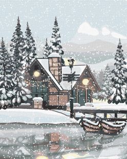 Malen nach Zahlen - Verschneite Stille ©akvamarinel_art