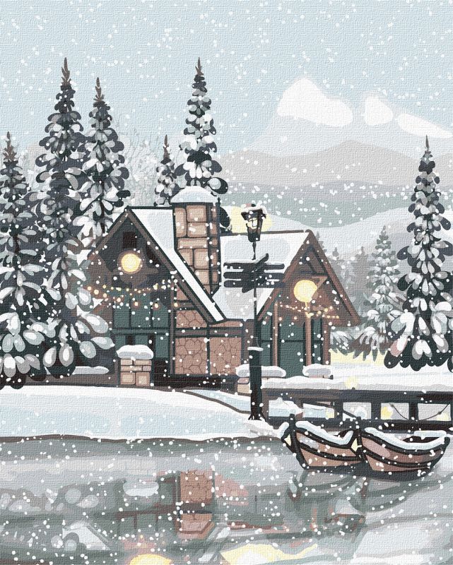 Malen nach Zahlen - Verschneite Stille ©akvamarinel_art