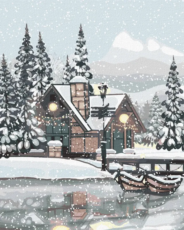 Malen nach Zahlen - Verschneite Stille ©akvamarinel_art