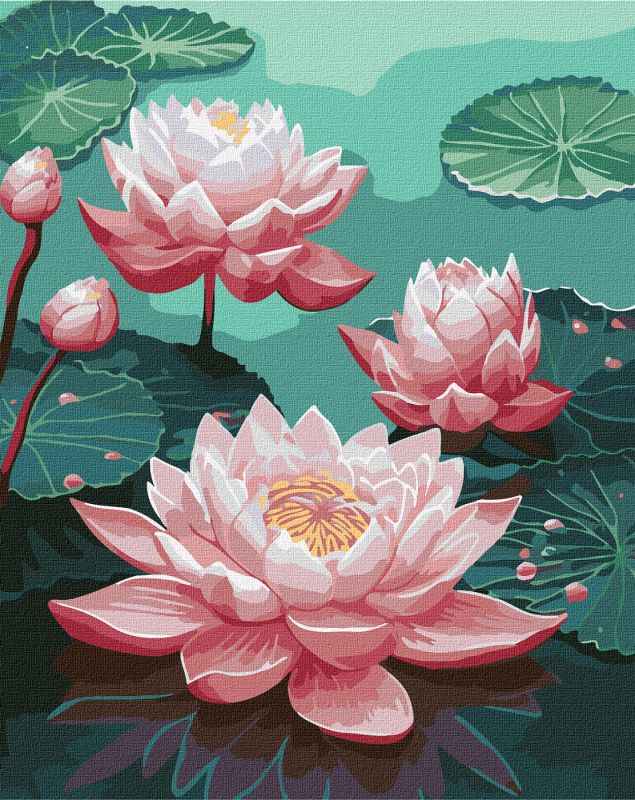 Painting by numbers - Pink lilies ©art_selena_ua