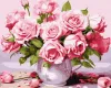 Malen nach Zahlen - Rosa Rosen ©art_selena_ua